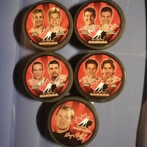 McDonald's 2002 Canadian Men's Hockey Olympic Team Pucks